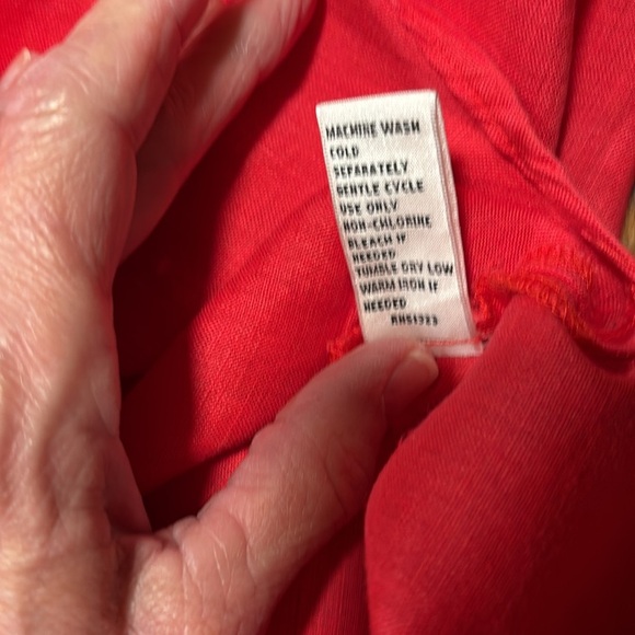 Chaus Dark Pink Button Down Shirt With Collar Long Sleeve 100% Linen Size 14W - Picture 8 of 10